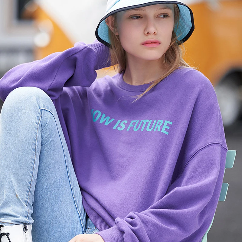 Skup Toyouth kobiety bluza ciepła zimowa bluza z kapturem jesień Harajuku Casual topy list druku z długim rękawem swetry kobiet dres 2019