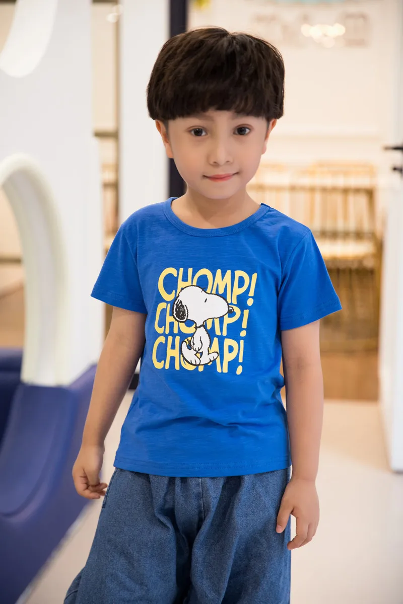 Cartoon Print Kids Boys Girls Summer Casual Tops Tshirt Children Fashion Cool Tops Tees Toddler Baby T-shirt for 2 3 4 6 8 Year