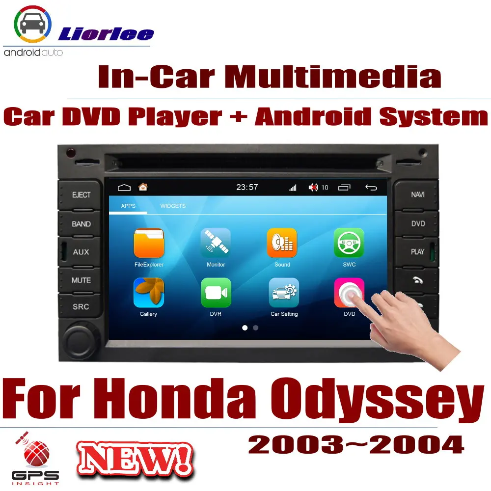 Для Honda Odyssey 2003~ 2004 автомобильный Android плеер DVD gps навигационная система HD экран Радио Стерео интегрированный мультимедиа