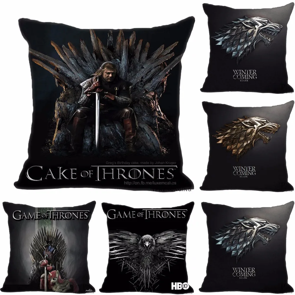 

Custom Decorative Pillowcase Game of Thrones Helmet Square Zippered Pillow Cover 35X35,40x40,45x45cm(One Side)180516-40