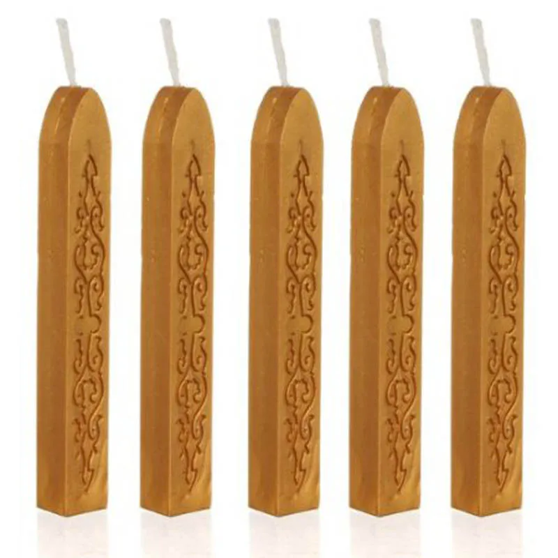 

HOT Set of 5 Square Candle Wax with Wick Sealing Wax Stick for Home Party Festival Candlelight Dinner NDS66
