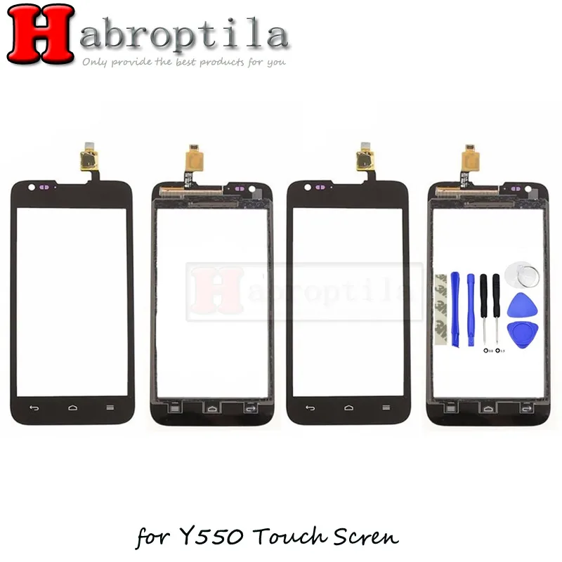 With 3M Tape+Tools 4.5 inch Touchscreen Sensor For Huawei Ascend Y550 Touch Screen Digitizer Front Glass Lens Panel | Мобильные