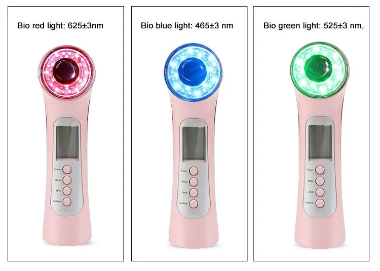 Ультразвуковая очистка кожи лица из гальванического тока, фотон, стимулятор нежной кожи, лечение акне и морщин, Вибрационный массажер для красоты