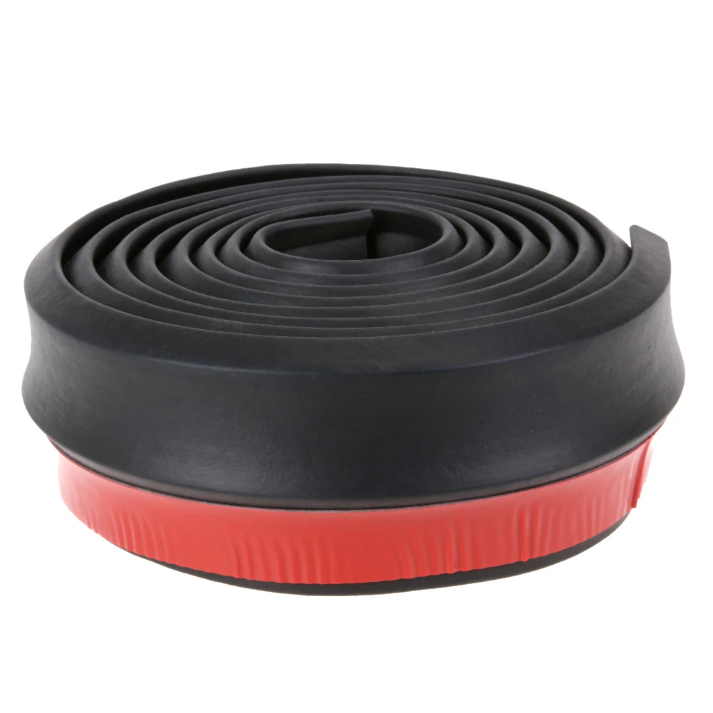 Soft Black Bumper Strip Car 65mm Width 2.5m Length Exterior Front Bumper Lip Kit Car Bumper Strip High Quality Styling Mouldings