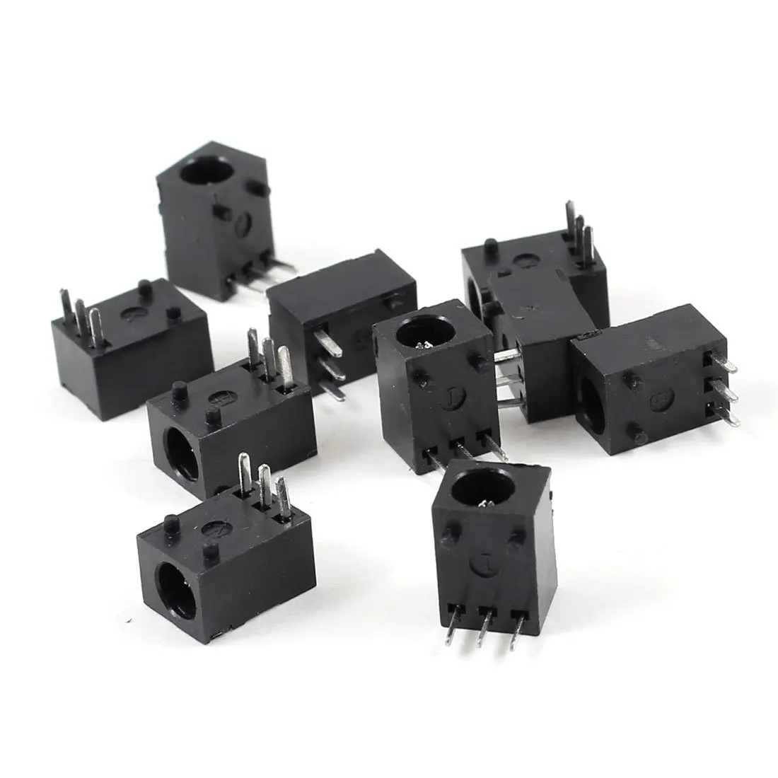 

TOP Brand 10 Pcs Black 3 Pin 3.5mm x 1.3mm DC Power Jack Socket PCB Mount