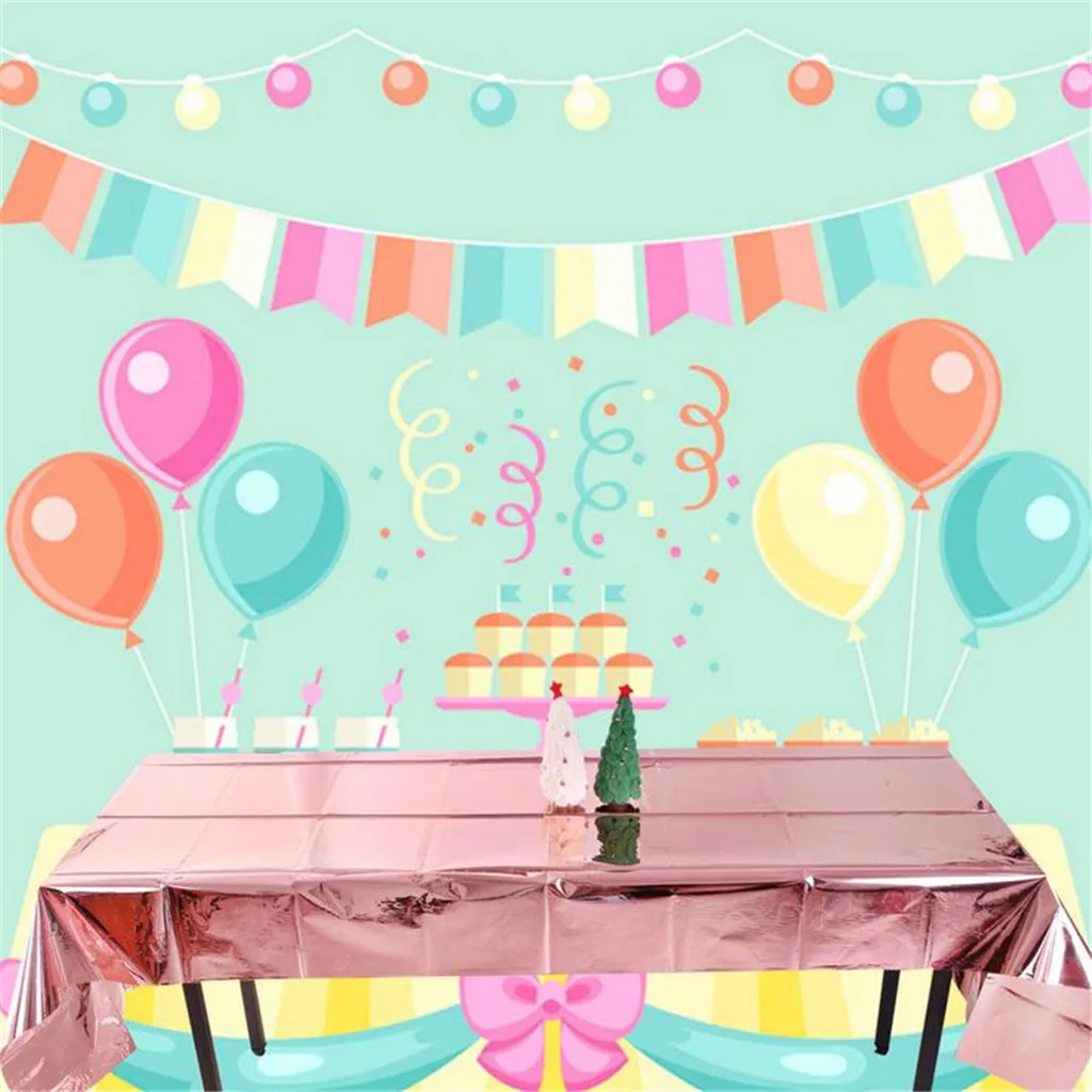 Красивые украшения стола из розового золота прямоугольная скатерть Блестки из ПЭТ свадебное украшение скатерти Единорог Декор ко дню рождения