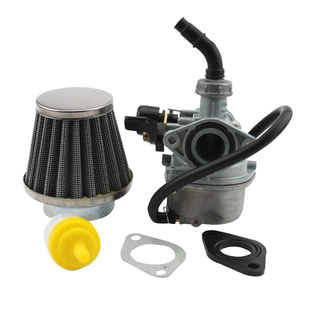 GOOFIT PZ20 20 мм Карбюратор с воздушным фильтром ручной дроссель для 50cc 70cc 90cc 110cc ATV Go kart