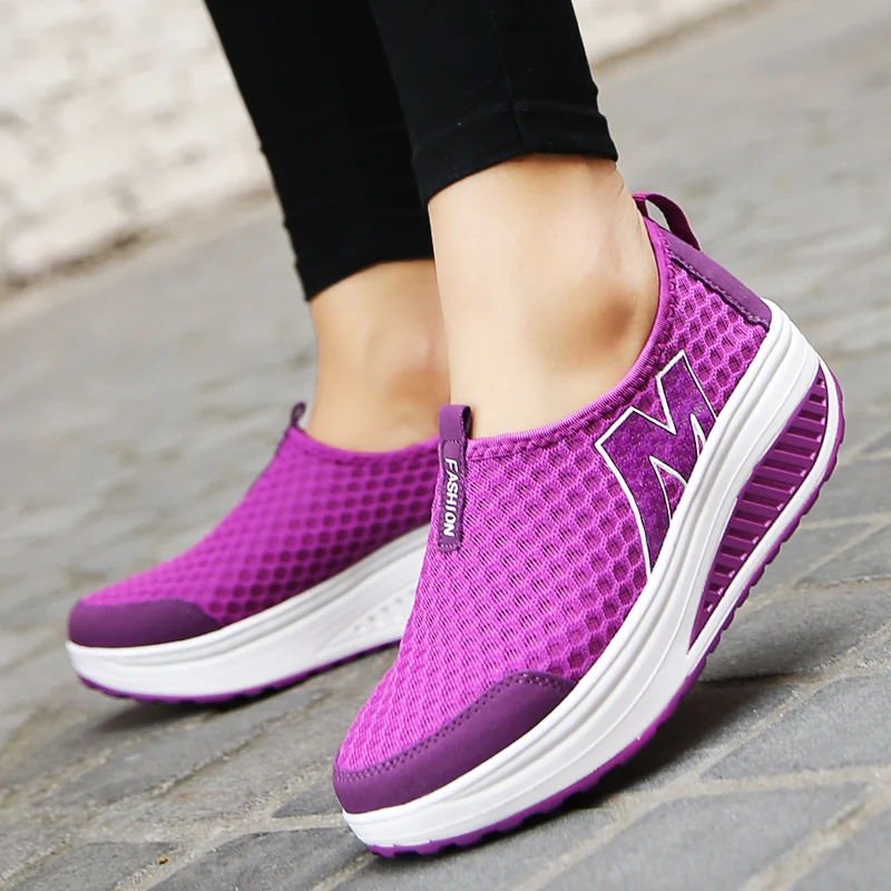 

Tenis Feminino 2019 Summer New Female Air Mesh Casual Shoes Fashion Outdoor Lightweight Breathable Slip-on Colorful Footwear
