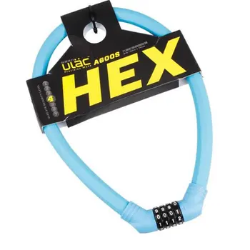 

ULAC Cable Password bike Lock A600S HEX 4 color Bicycle Lock For Steel Cable accesorios bicicleta cycling Steel good quality