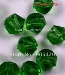 ООБ оптовая 50 шт. зеленый спираль стекло, хрустальные бусины 6 мм и 8 мм SJ41