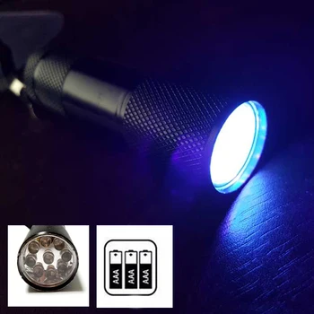 

LED UV Flashlight Ultraviolet Torch With Zoom Function Mini UV Black Light Pet Urine Stains Detector Scorpion Hunting