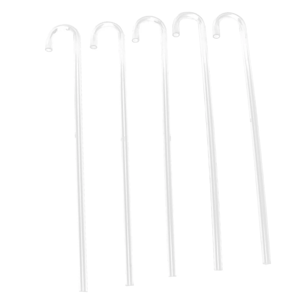 5 Pcs Transparent Acrylic Thickened Elbow Tube for Aquarium