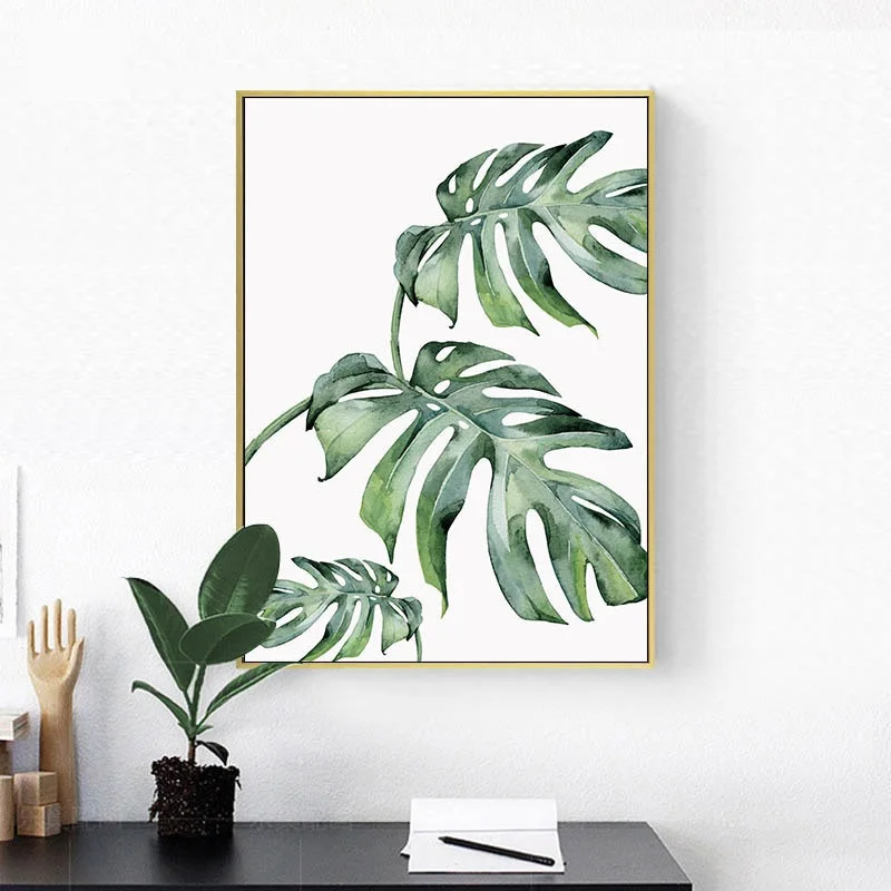Watercolor-Leaves-Wall-Art-Canvas-Painting-Green-Style-Plant-Nordic-Posters-and-Prints-Decorative-Picture-Modern(4)