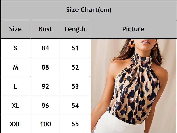 Womens Leopard Print Halter Top Elegant Sleeveless Tank Evening Party Club Vest Ladies camisa feminina Tee Streetwear plus size