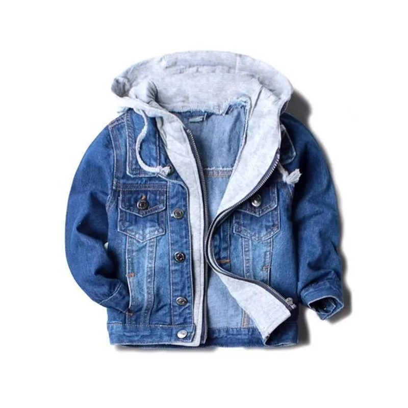 Beste Knappe jongen jassen hooded kinderen kids lente amp; herfst baby jongens denim jassen fashion jassen kids uitloper hoge qulity