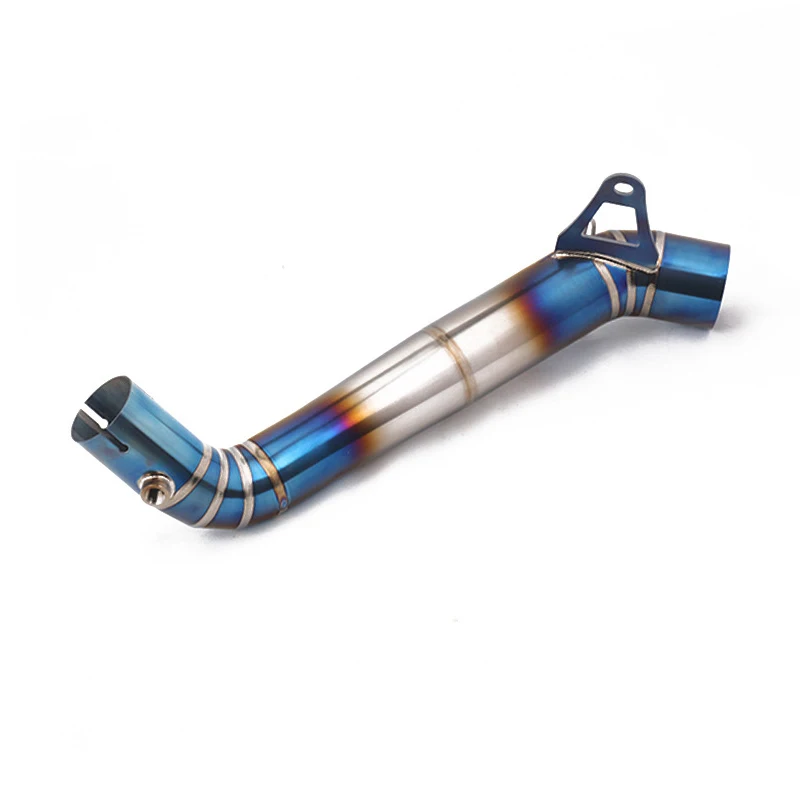 For 2008-2011 2013- Honda CBR1000RR Exhaust Pipe Motorcycle Titanium Alloy 61mm Middle Link Pipe Slip On US Edition Blue