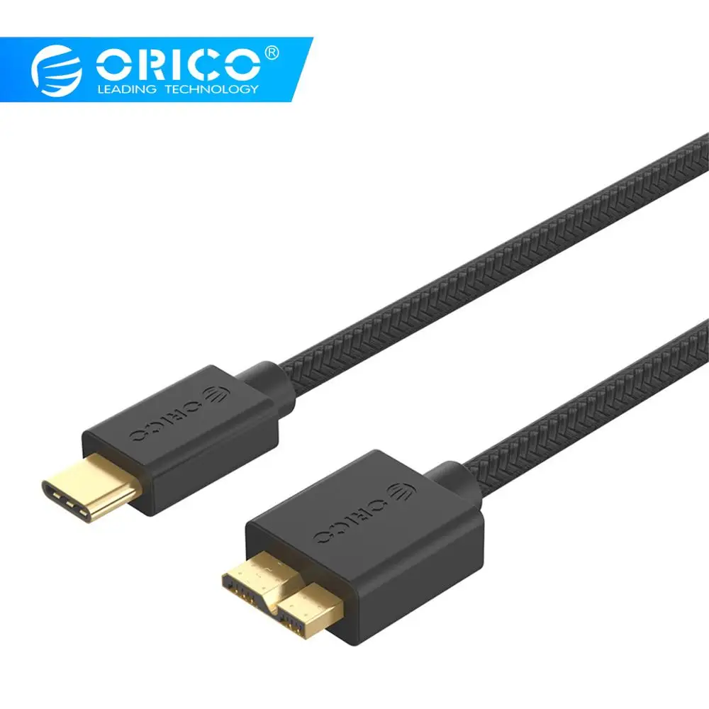 

ORICO Type-C to Micro B Data Cable USB3.0 High Speed Transmission Type C Interface Cable For External HDD/HDD Enclosure/Laptop