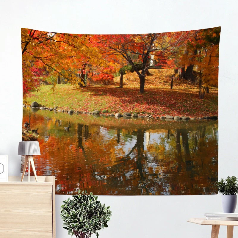 Psychedelic Tapestries Watercolor Green Forest Tree Hole