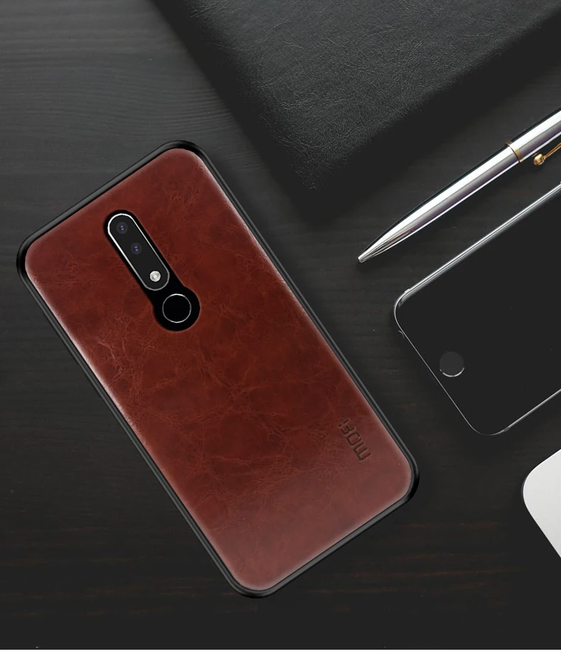 Mofi кожаный силиконовый чехол для Nokia X3 защитные чехлы Shockrpoof полный чехол для телефона Nokia 3,1 Plus кожаный чехол
