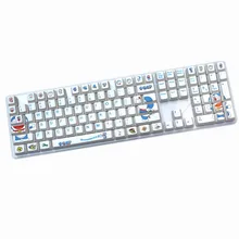 Doraemon 108 KEY Cherry profile PBT thick keycap Dye Sublimated cherry MX switch Keycap mechanical keyboard