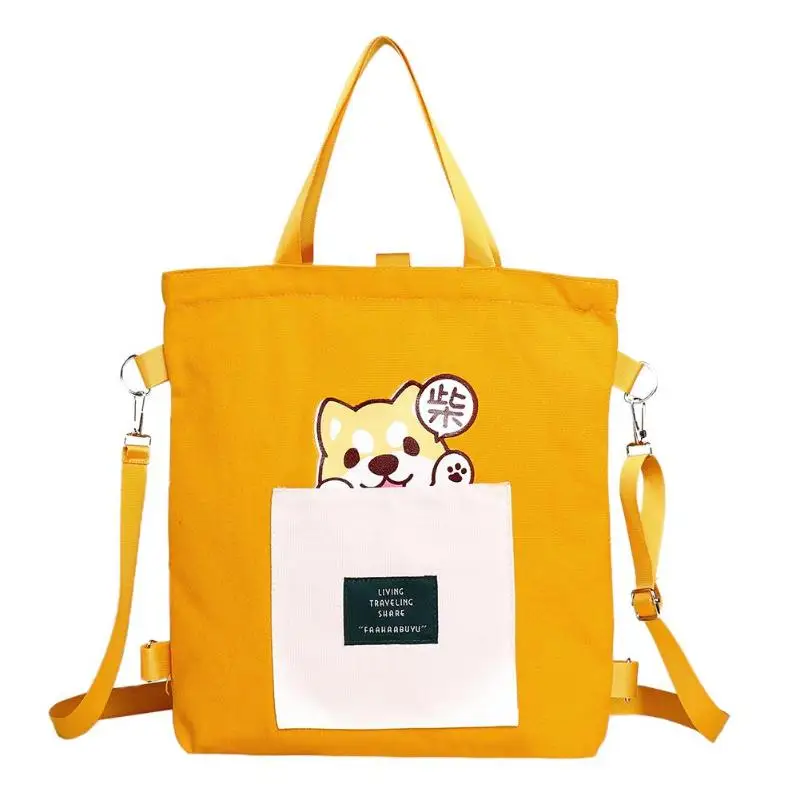 Мягкая Холщовая Сумка Большая вместительная сумка для покупок сумка на плечо Женская квадратная сумка для покупок Большая вместительная сумка - Цвет: Цвет: желтый