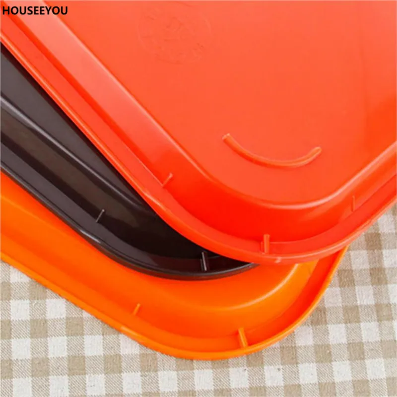 New 10*14" Rectangle Environmentally Friendly Plastic Fast Food Tray Restaurant Trays Serving Tray Kitchen Bar Dinnerware 6