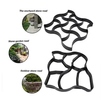 

Garden Walk Path Maker Backyard Pavement Mold DIY Paving Stepping Cement Brick Stone Road Concrete Mould Yard Paver Making Tools