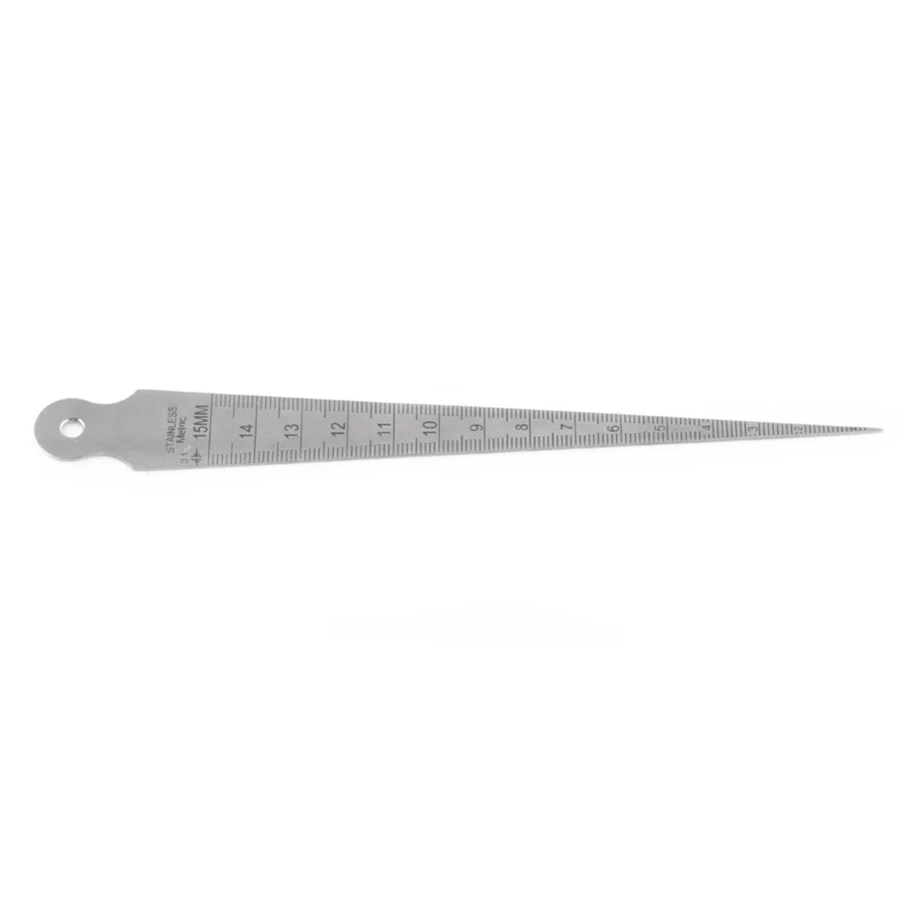 1 шт. 1-15 мм конусная линейка шкала диафрагмы клинообразный щуп отверстие метрический/Императорский измерительный инструмент для сверла отверстие зазор конус