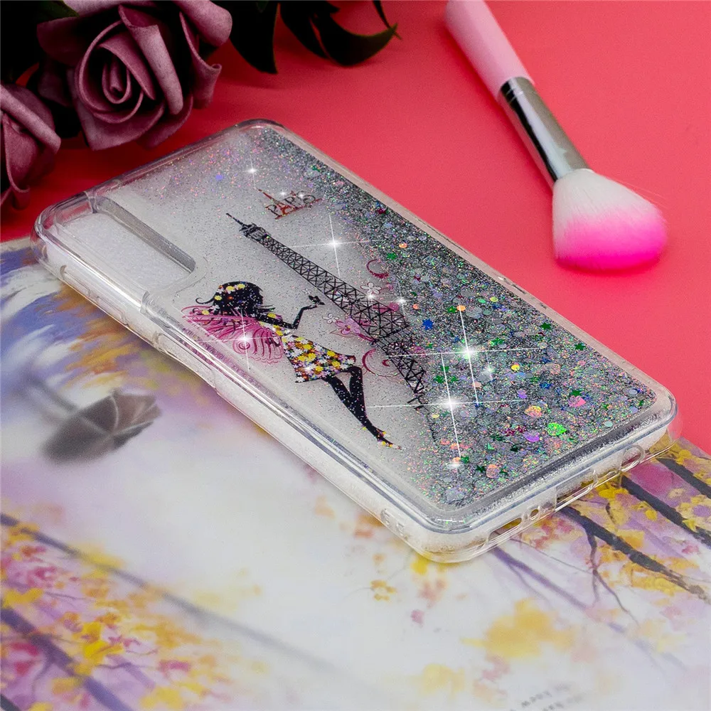 Phone Case For Samsung Galaxy A50 A70 A10 A20 A30 Case Glitter Liquid Soft Silicone Cover For Galaxy A60 A50 A30 Case Cover Capa