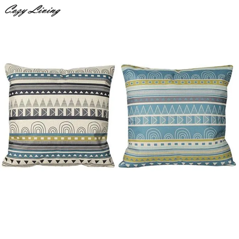 Buy Pillow Cases 45*45CM Retro Geometric Pattern