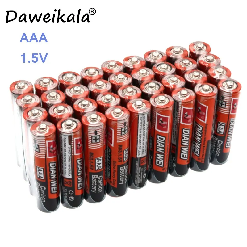 

30PCS 1.5V Battery AAA Carbon Dry Batteries Safe Strong Explosion-proof 1.5 Volt AAA Battery UM4 Bateria No Mercury