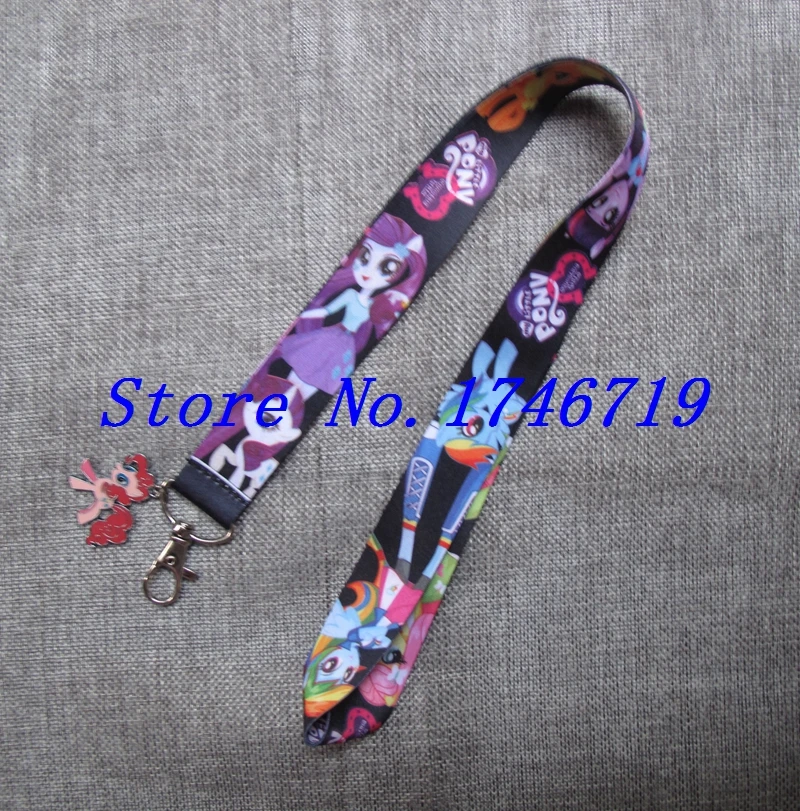 

Retail New 1 pcs cartoon unicorn horse pendant with Lanyard Neck Strap Holders With Key Chain ST-7
