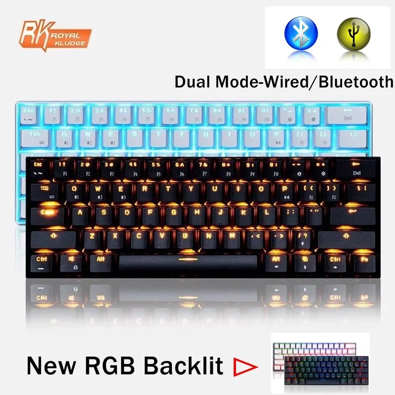 Портативная механическая клавиатура Royal Kludge RK61 беспроводная/USB Проводная с 61