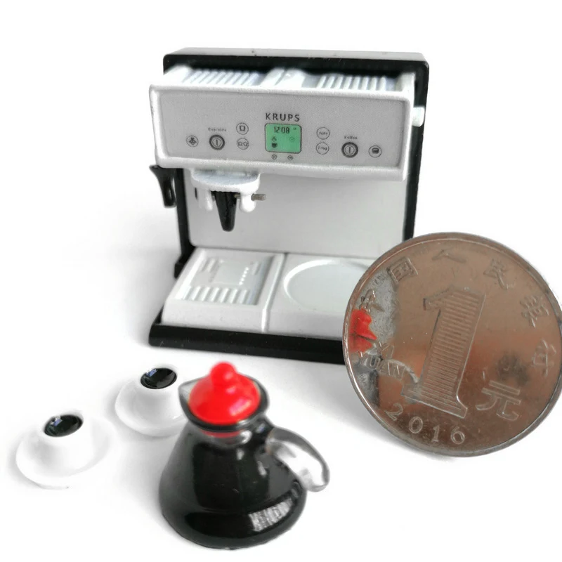 Dollhouse 1:12 Miniature Kitchen Expresso Coffee Maker Machine with Pot Cup Set M09 Dollhouse 1:12 Miniature Kitchen Expresso Coffee Maker Machine with Pot Cup Set M09
