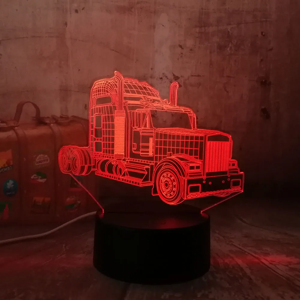Transformers Autobots Optimus Prime Acrylic 3D LED RGB Night Light USB