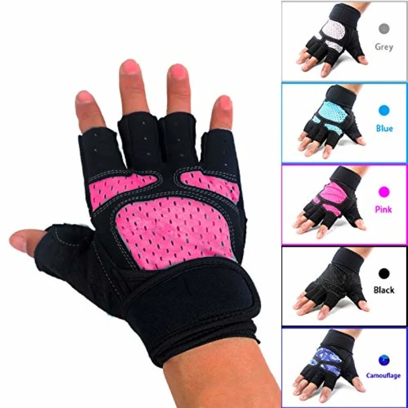 Runature Body Building Gloves Half Finger Sport Training Protection Gloves Non-slip Weight Lifting Exercise Workout Gloves