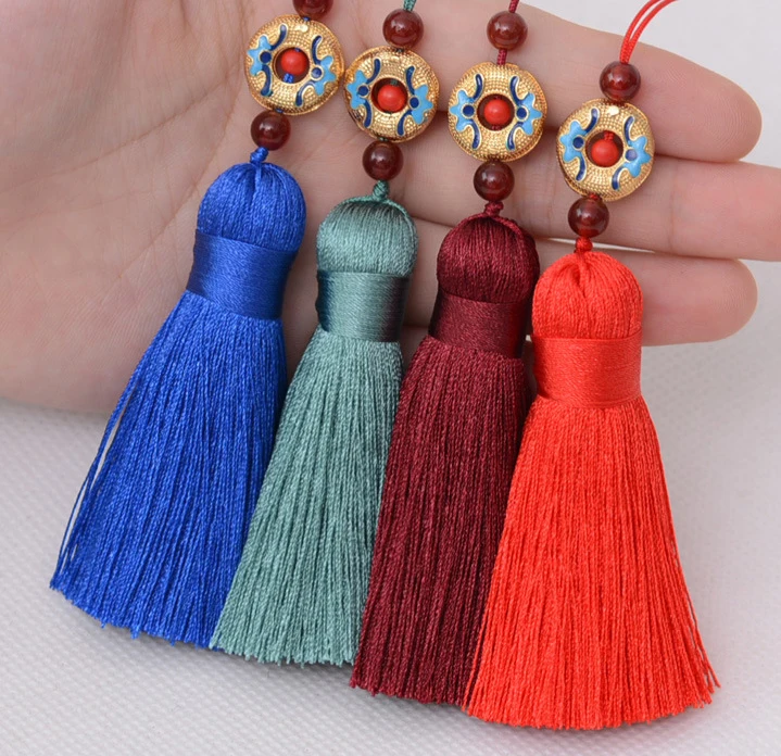 Chinese Knot Tassel Fringe Tassel with beads Caps DIY Handmade Jewelry