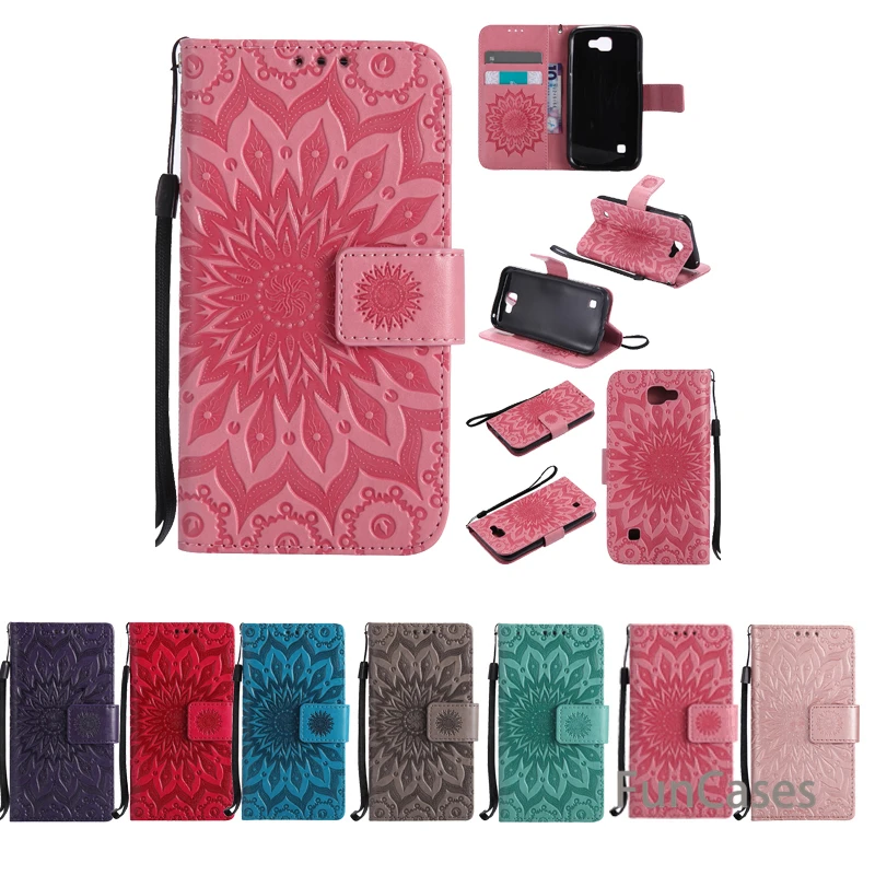 Подсолнечника флип-кейс для fundas LG K3 чехол Lte K100 K100DS 4 5 дюймов + держатель карт