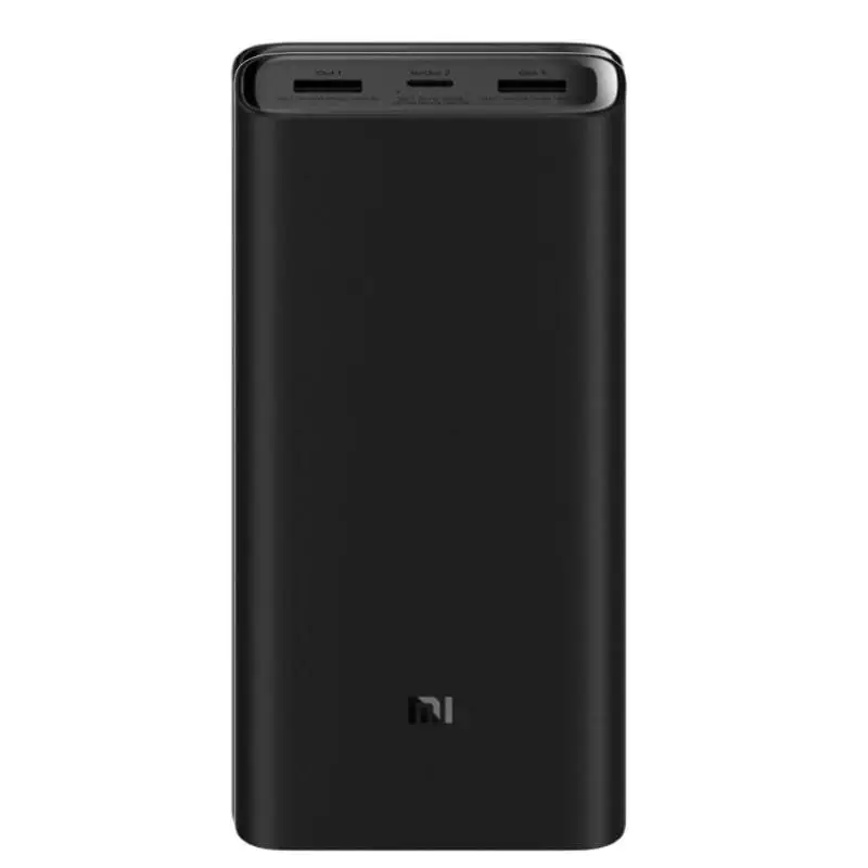 Xiaomi power Bank 3 10000 мАч 20000 мАч Внешний аккумулятор Емкость PLM07ZM USB-C 45 Вт двустороннее зарядное устройство банк питания для мобильного телефона - Цвет: 20000mAh Black