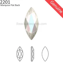 Оригинальные стразы Swarovski 2201 Marquise с плоской задней частью без горячей фиксации Стразы для женщин для украшения ногтей