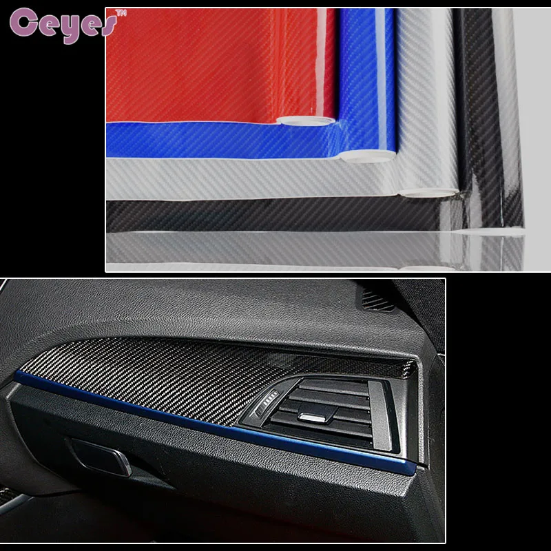 

Ceyes 10x152cm Car-Styling Sticker Glossy 5D Carbon Fiber Vinyl Wrap Film DIY Car Decorative For Motorcycle Motor Car Truck etc