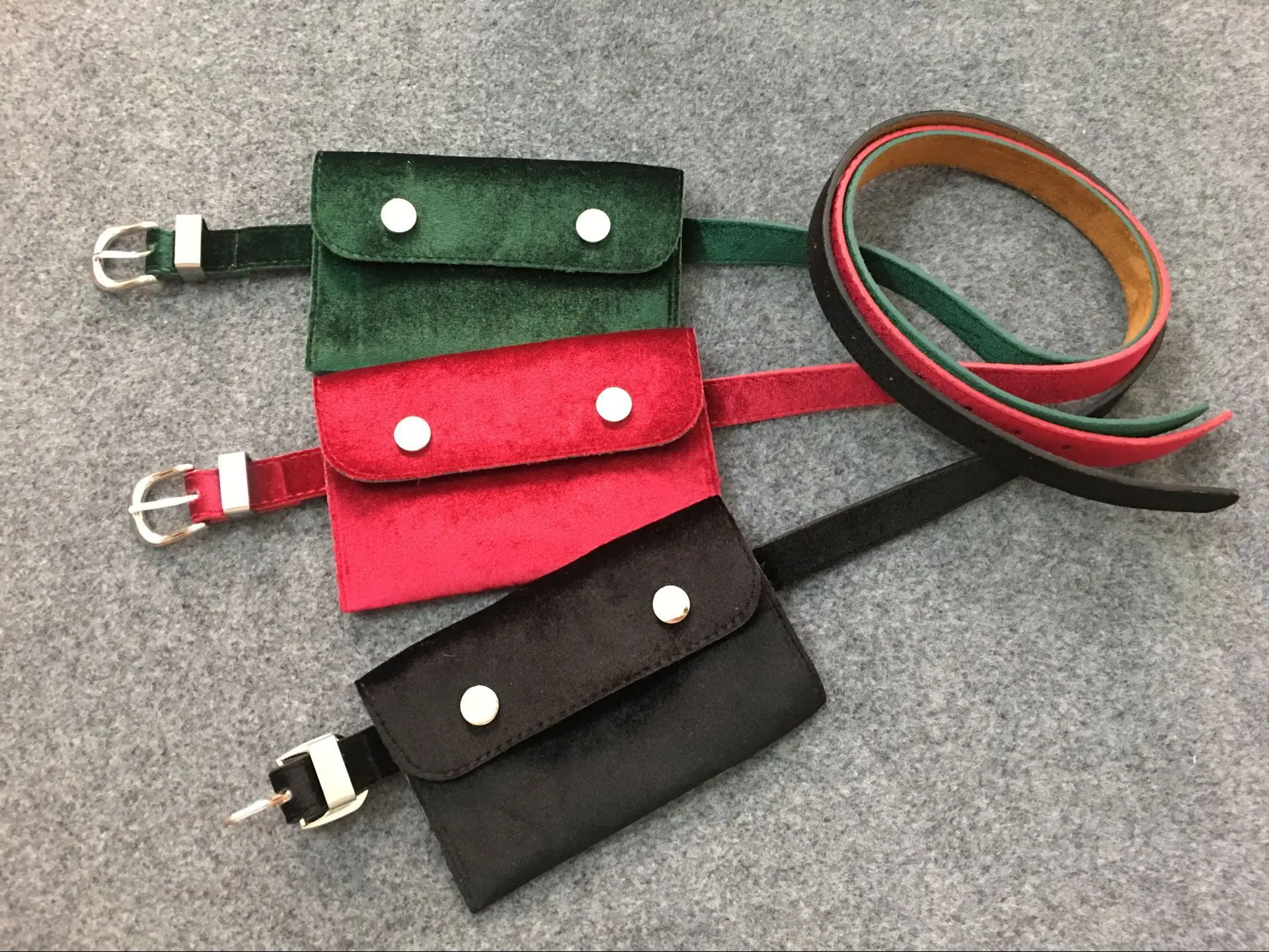 Brand Fashion Velvet Women Waist Bag Belt Female Money Phone Waist Packs Fanny Pack for Women Waistbag Leather Bum Pouch