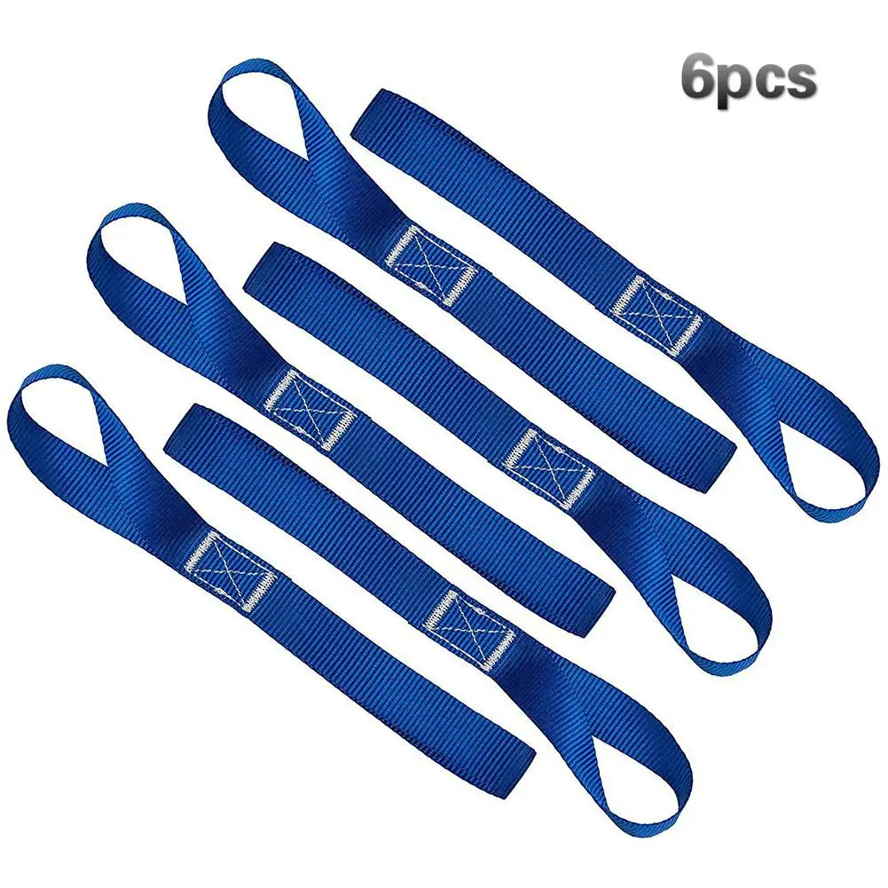 

6Pcs Motorcycle Tie Downs Luggage Bandage Soft For Car Motorbike Loops Straps Strong Load Capacity Loops