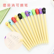 10 шт./партия стираемая ручка Moldova для стирания учеников match head мультипликационная гелевая ручка канцелярские принадлежности протирать гелевая ручка