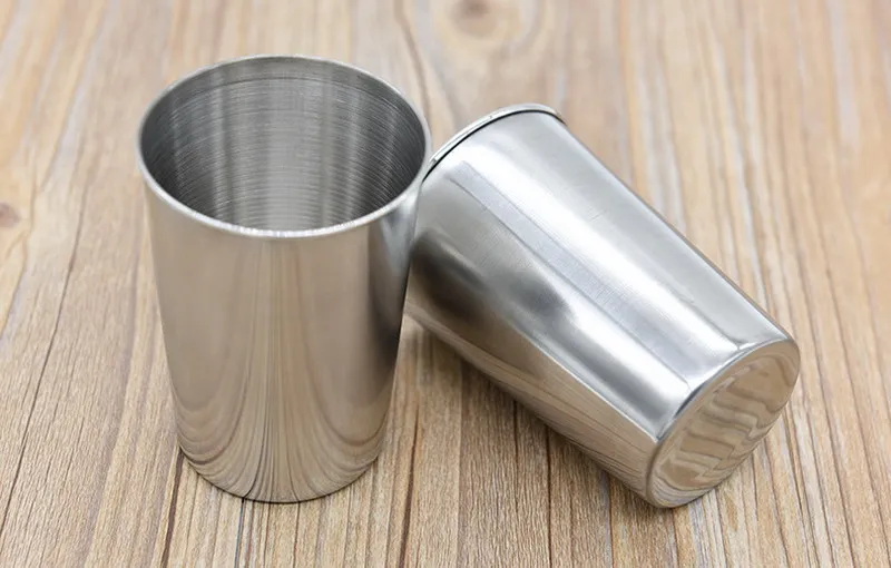 

Stainless steel wine cup brushing mouth mug large cup beer mug