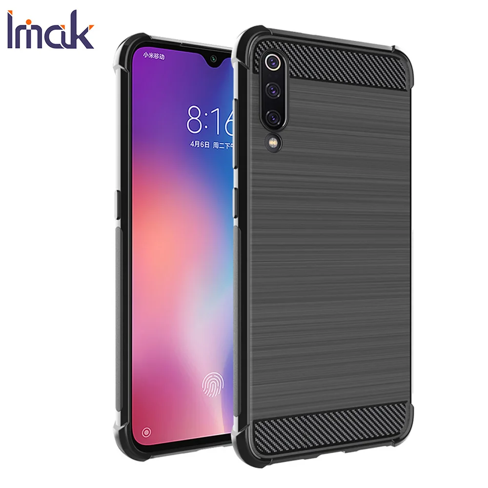 

Imak Carbon Soft Silicone Case for Xiaomi Mi 9 Mi9 Coque Shockproof Case Cover For Xiaomi Mi 9 Mi9 6.39" with Airbags Funda New