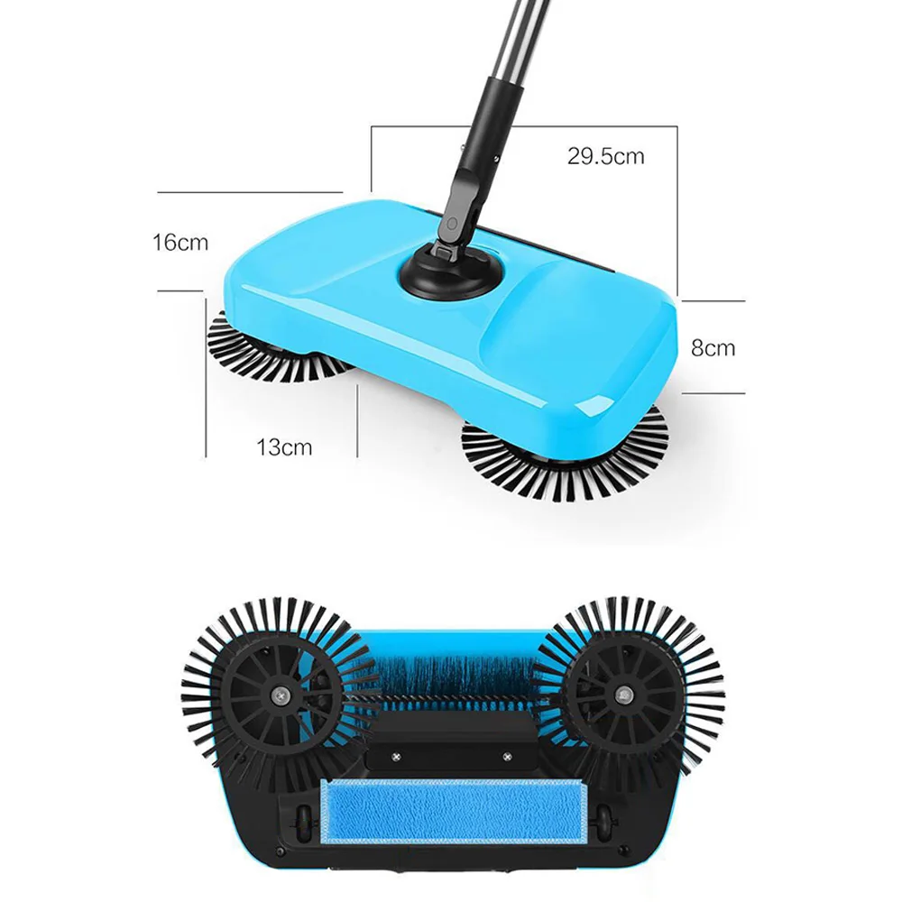 

Stainless Steel Sweeping Machine Push Type Hand Push Magic Broom Dustpan Handle Household Cleaning Package Hand Push Sweeper mop