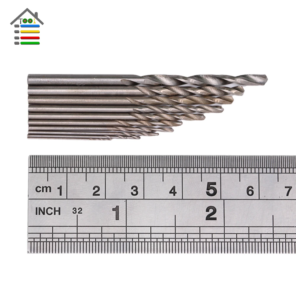 Новые 10 шт. HSS микро спиральные сверла Набор 0,5-3 мм Jobbers для дерева PCB сверлильный пресс Dremel вращающиеся инструменты