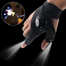 1 Piece Right Hand Left Hand Party Gloves with LED Light Hunting Outdoor Fingerless Fishing Camping Hiking Survival Gloves