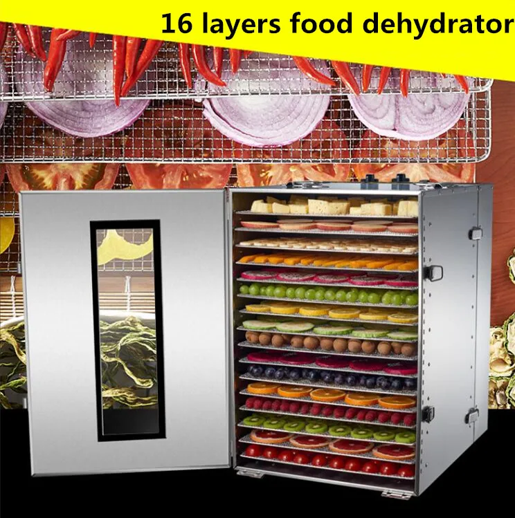 Сушилка для фруктов овощей мяса трав чая рыбы 16 лотков|food dryer|fish dryerdryer food |